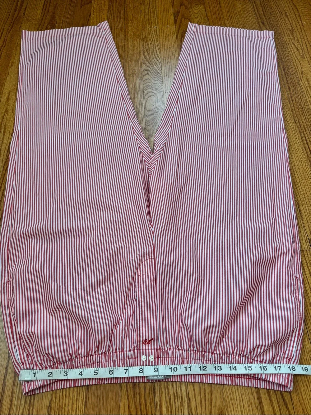 J.Crew Men's XL Red & White Striped Straight Leg Relaxed Pull On Lounge Pants